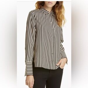 Ted Baker London Women Colour by Numbers Hencha Stripe Shirt Size 1